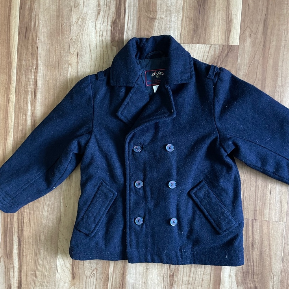 Jacadi Paris wool coat navy size 4